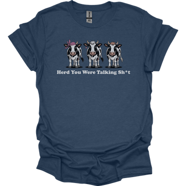 Herd You Were Talking Cows - Heather Navy
